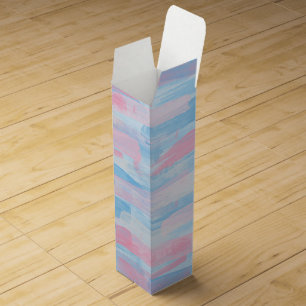 Baby pink & blue Happy Mother's Day Wine Box