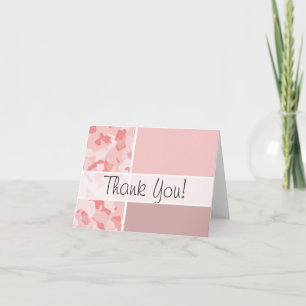 Baby Pink Camo; Personalized Thank You Card