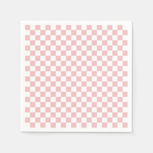 Baby Pink Checkerboard wedding shower Napkins