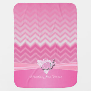 Baby Pink Chervon Designs with Baby Elephant Blanket