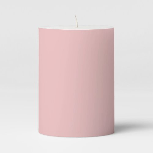 Baby Pink Color Simple Monochrome Plain Baby Pink Pillar Candle