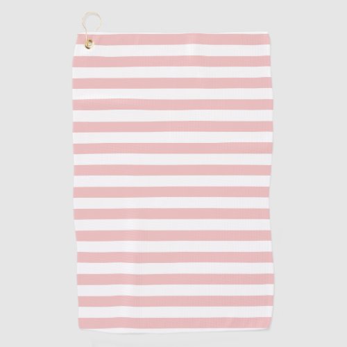 Baby Pink Color Stripes Vacation Summer Pastel     Golf Towel