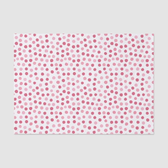 Baby Pink Cute polka dots tissue paper (Front)