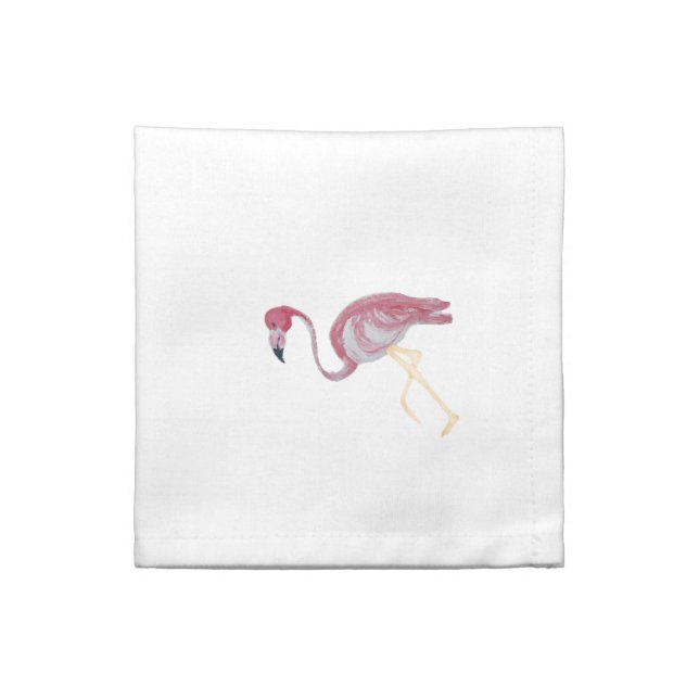 Baby Pink Flamingo Basketweave Lattice  Cloth Napk (Quarter Fold)