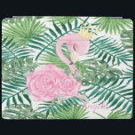 Baby Pink Flamingo Watercolor Palm Leaves iPad Smart Cover<br><div class="desc">This image features elegant tropical watercolor palm leaves with baby pink flamingo. An elegant and sophisticated design.</div>