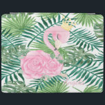 Baby Pink Flamingo Watercolor Palm Leaves iPad Smart Cover<br><div class="desc">This image features elegant tropical watercolor palm leaves with baby pink flamingo. An elegant and sophisticated design.</div>