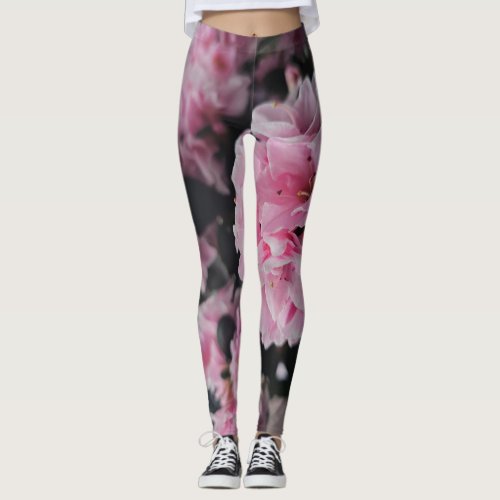 Baby Pink Flowers Therapy Art  Leggings