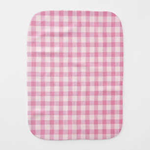 Baby Pink Gingham Burp Cloth