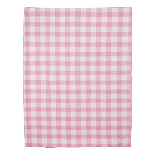 Baby Pink Gingham Duvet Cover