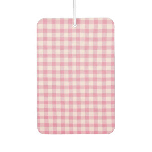 Baby Pink Gingham Pattern Air Freshener