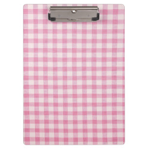 Baby Pink Gingham Pattern Clipboard
