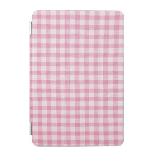 Baby Pink Gingham Pattern iPad Mini Cover
