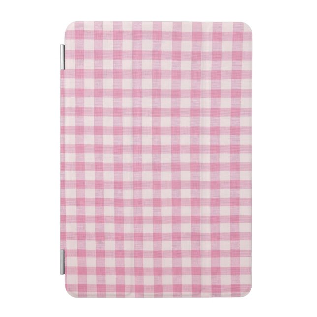 Baby Pink Gingham Pattern iPad Mini Cover (Front)