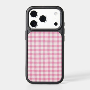 Baby Pink Gingham Pattern iPhone 17 Pro Case