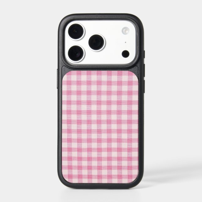 Baby Pink Gingham Pattern Otterbox iPhone Case (Back)