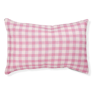 Baby Pink Gingham Pet Bed