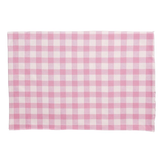Baby Pink Gingham Pillow Case (Front)