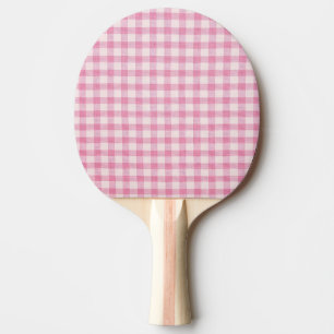 Baby Pink Gingham Ping Pong Paddle