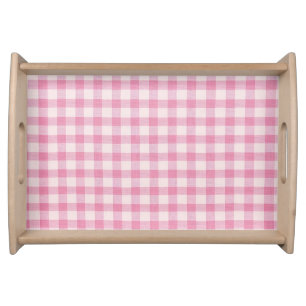 Baby Pink Gingham Serving Tray