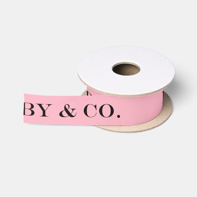 BABY & Pink Girl Baby Shower Sprinkle Party Satin Ribbon (Spool)