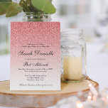 Baby Pink Glitter Glam Bat Mitzvah Invitation<br><div class="desc">This beautiful invitation features a glitter pattern and your custom text.  Use the template form the add your information.</div>