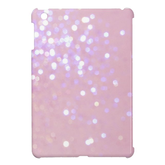 Baby Pink Glitter Print Sparkle iPad Mini Cover (Back)