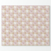 Baby Pink & Gold Confetti - Baby Girl Wrapping Paper (Flat)