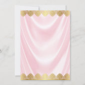 Baby Pink Gold Tutu Pearl Baby Shower Invitation (Back)