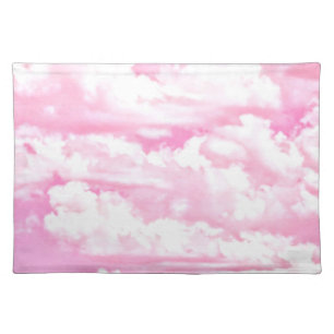 Baby Pink Happy Clouds Decor Placemat