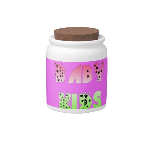 Baby Pink  Hearts Hakuna Matata Baby Kids Designp Candy Jar