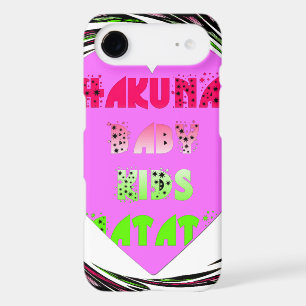 Baby Pink  Hearts Hakuna Matata Baby Kids Design.p iPhone 17 Air Case