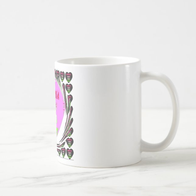 Baby Pink  Hearts Hakuna Matata Baby Kids Design.p Coffee Mug (Right)
