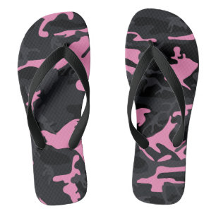Baby Pink Highlights Camo Flip Flops