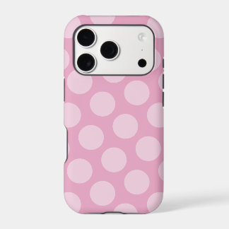 Baby Pink Large Polka Dots Iphone 18 Pro Case