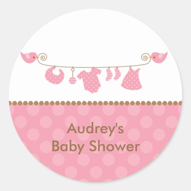 Baby Pink Laundry Line Stickers (Front)