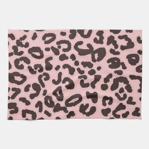 Baby Pink Leopard Animal Print Towels | Zazzle