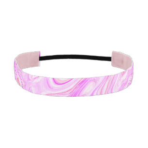 Baby Pink Marble Texture Abstract Liquid Paint Athletic Headband