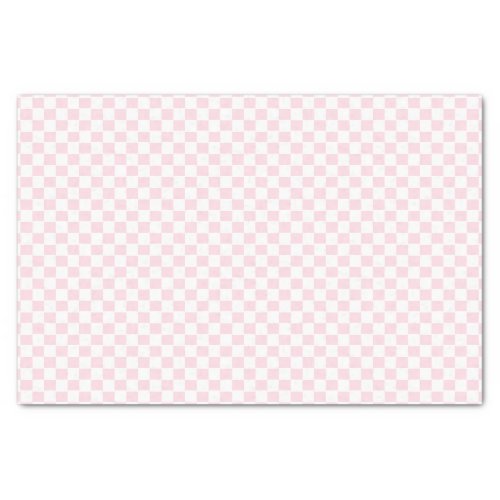 Baby Pink Modern Check Squares Pattern Gift Wrap Tissue Paper