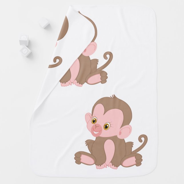 Baby Pink Monkey Blanket (In Situ)