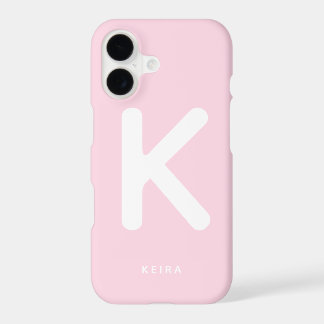 Baby Pink Monogram Phone Case
