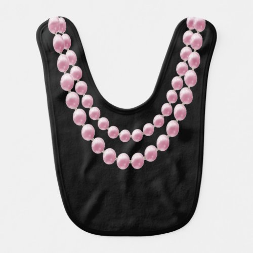 BABY Pink Pearls Paris Theme Shower Tiara Party Baby Bib