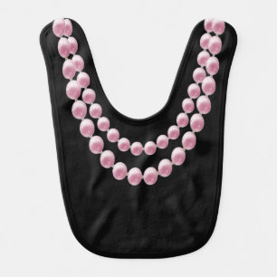 BABY Pink Pearls Paris Theme Shower Tiara Party Bib