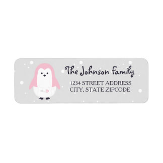 Baby Pink Penguin Label