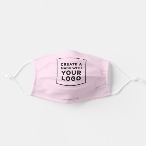 Baby Pink Personalized Business Logo Adult Cloth Face Mask