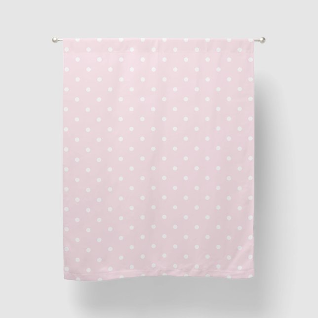 Baby Pink Polka Dots Kids Room Nursery Wall Decor Blackout Curtains (Front)