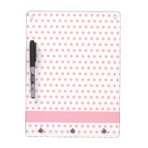 Baby Pink Polkadot Pattern Dry-Erase Board