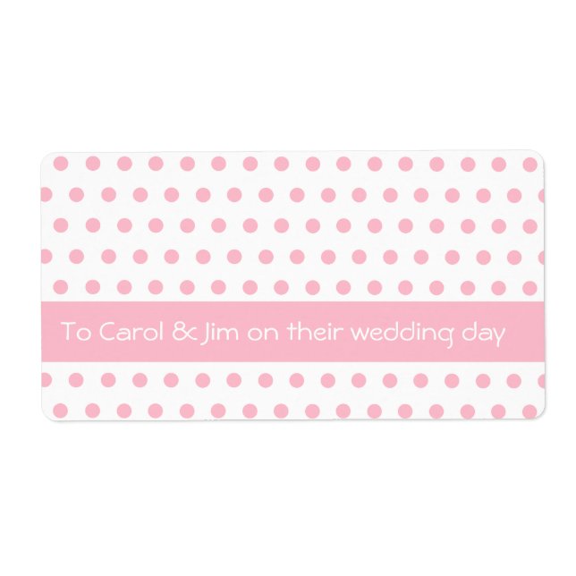 Baby Pink Polkadot Pattern Label (Front)