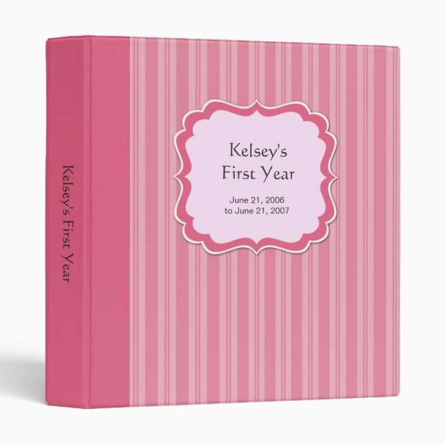 Baby Pink Scrapbook Binder (Front/Spine)