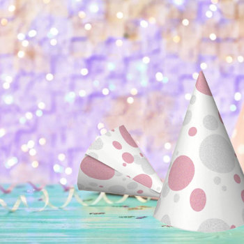 Baby Pink & Silver Polka Dot Couture Party Hat by Ohhhhilovethat at Zazzle