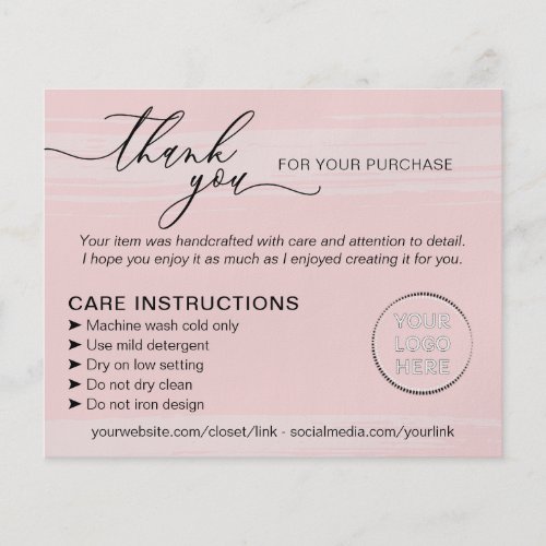 Baby Pink Simple Small Business Tips Instructions Flyer